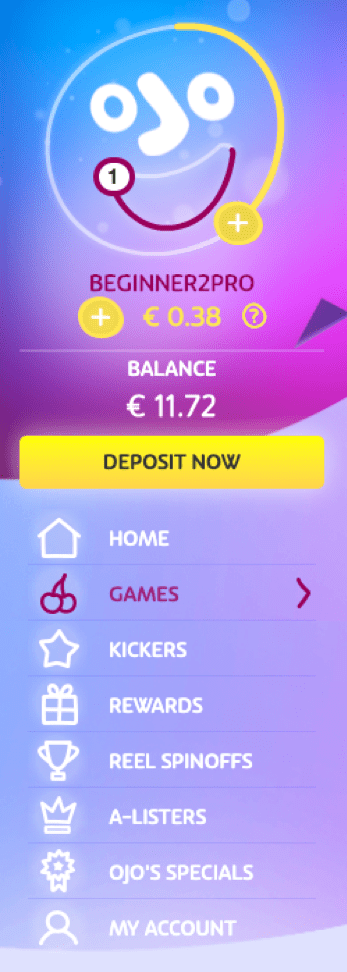 Earn cashback bonus with PlayOjo Casino