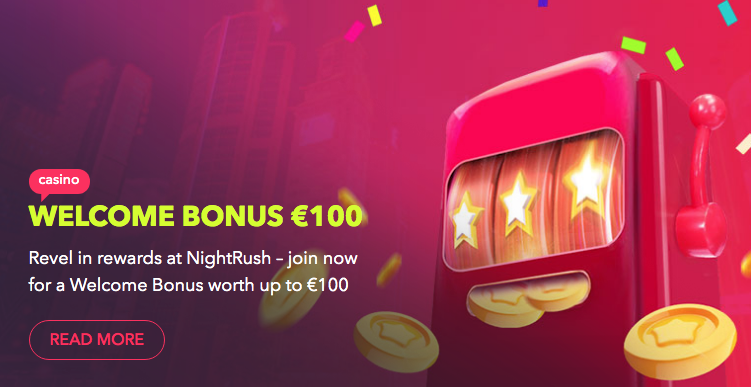 Welcome bonus at Nightrush casino review