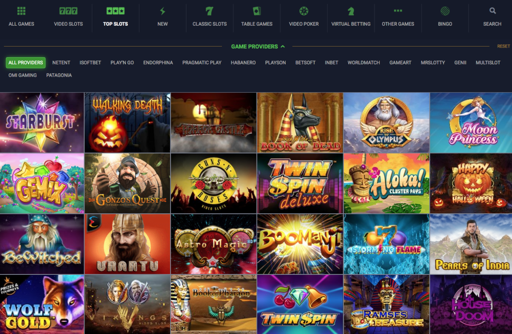 Top slots at Evobet casino review