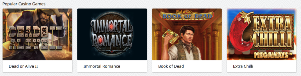 Popular casino games at Red Star online casino review