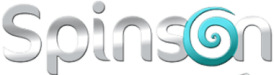 Spinson Casino logo negative